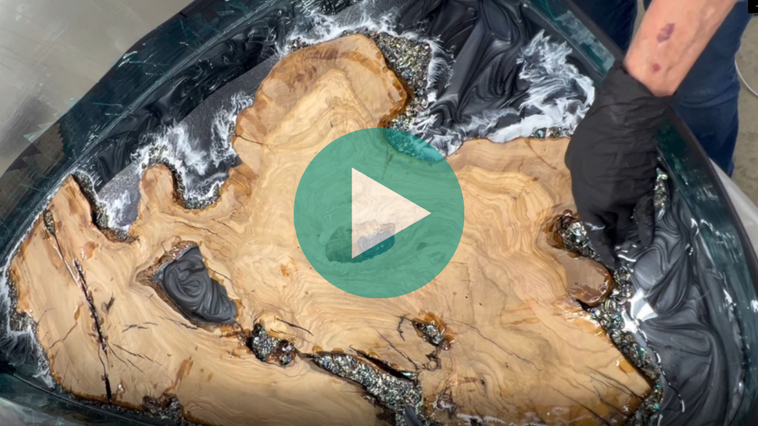 In the Studio: Crafting the Abalone & Resin Table Top